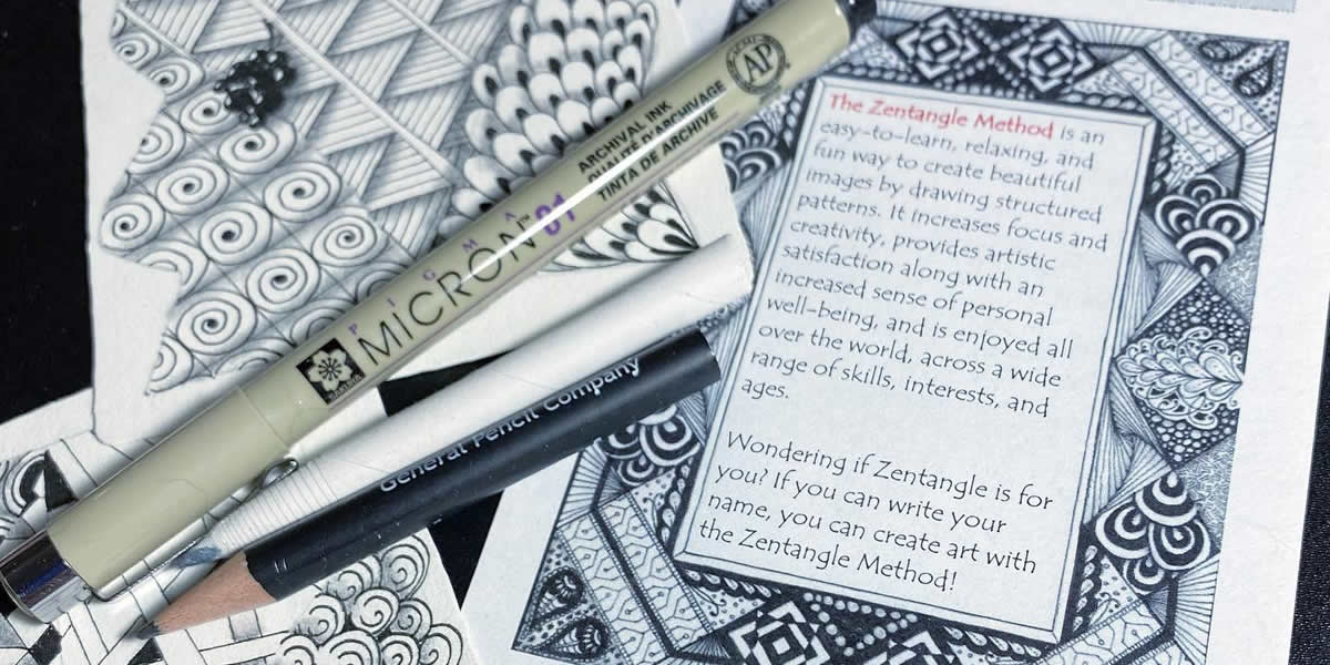 Shop Zentangle Classes & Supplies - Ten Thousand Tangles with Laurel